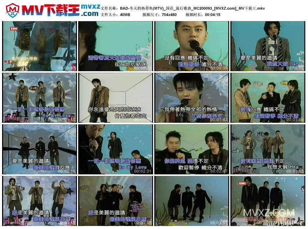 BAD-冬天的热带鱼(MTV)_国语_流行歌曲_MC200093